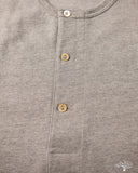 Merz b. Schwanen 2M06 Vintage Machine Refined Long Sleeve Henley - Grey Melange