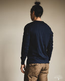 Merz b. Schwanen 2M06 Vintage Machine Refined Long Sleeve Henley - Ink Blue