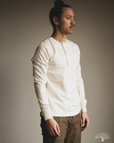 Merz b. Schwanen 2M06 Vintage Machine Refined Long Sleeve Henley - Nature