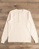 Merz b. Schwanen 2M06 Vintage Machine Refined Long Sleeve Henley - Nature