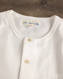 Merz b. Schwanen 2M06 Vintage Machine Refined Long Sleeve Henley - White