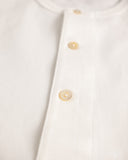 Merz b. Schwanen 2M06 Vintage Machine Refined Long Sleeve Henley - White