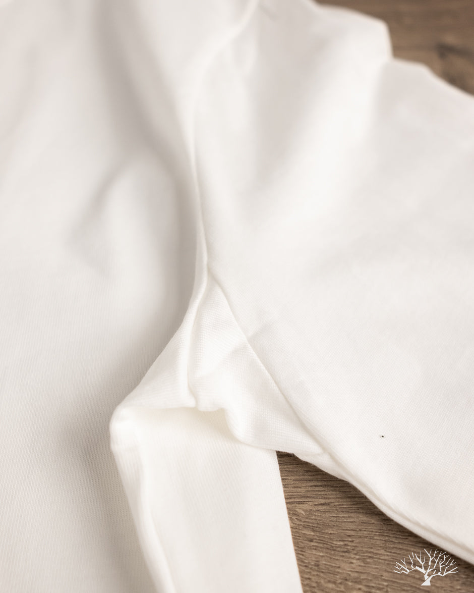 Merz b. Schwanen 2M06 Vintage Machine Refined Long Sleeve Henley - White