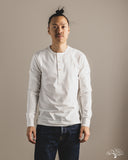 Merz b. Schwanen 2M06 Vintage Machine Refined Long Sleeve Henley - White