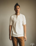 Merz b. Schwanen 2M07 Mid-Century Machine Short Sleeve Henley - Nature