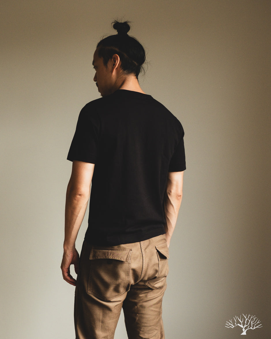 Merz b. Schwanen 2M15C Sturdy Jersey Cropped T-Shirt - Black