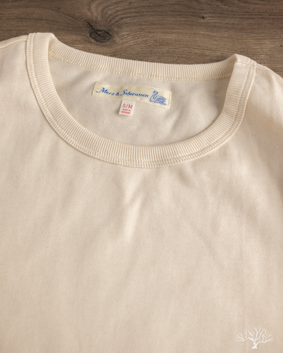 Merz b. Schwanen 2M15C Sturdy Jersey Cropped T-Shirt - Nature