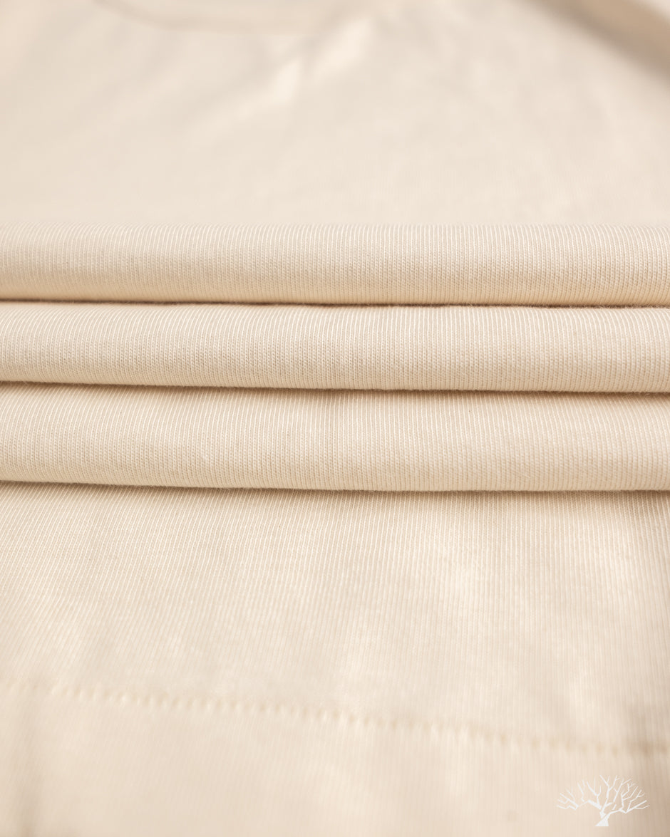 Merz b. Schwanen 2M15C Sturdy Jersey Cropped T-Shirt - Nature