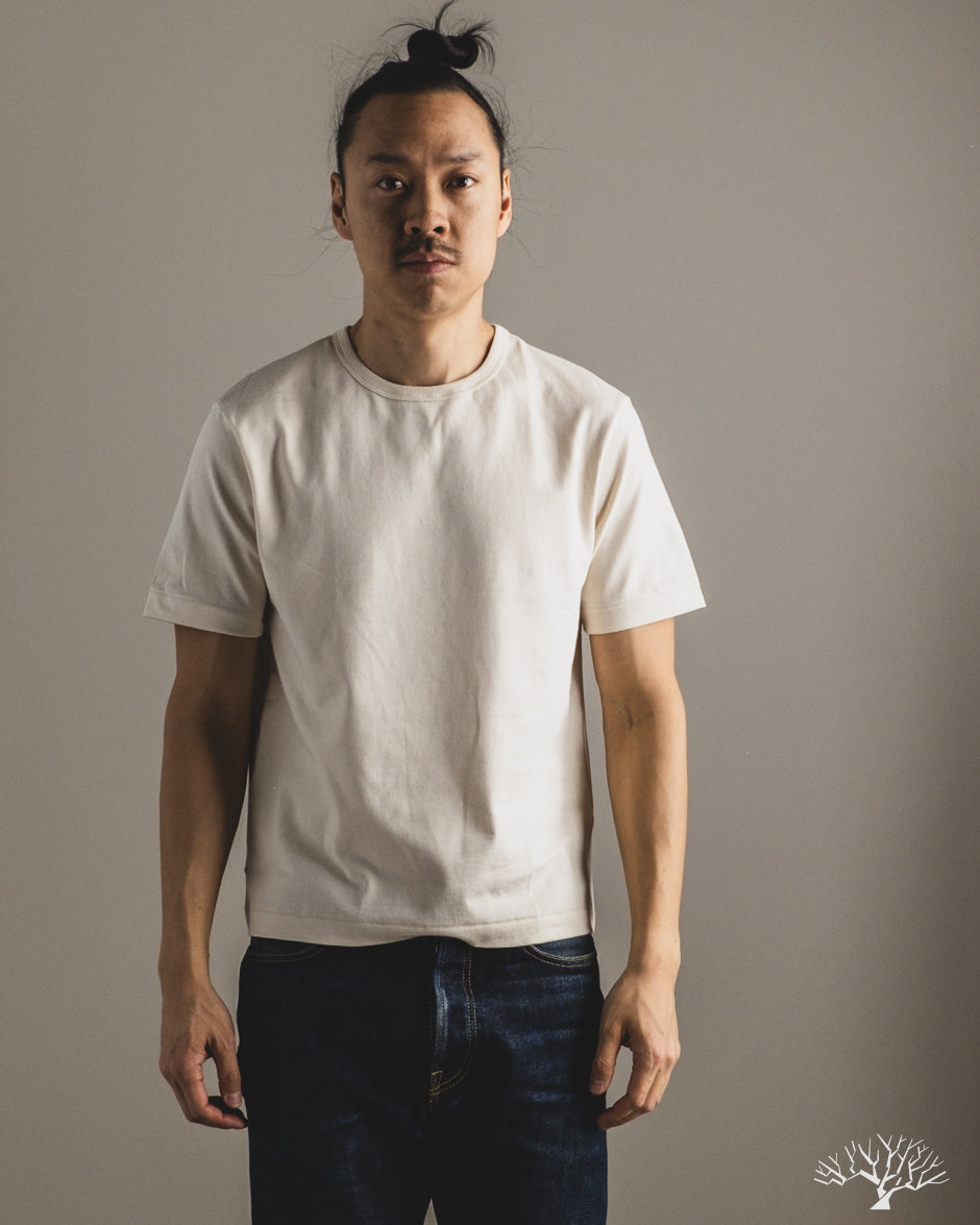 Merz b. Schwanen 2M15C Sturdy Jersey Cropped T-Shirt - Nature