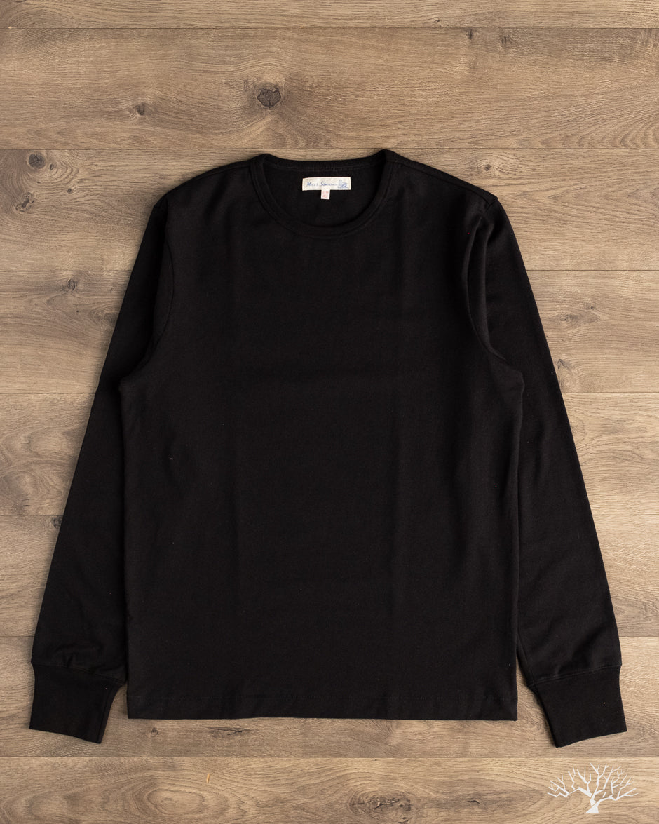 Merz b. Schwanen 2M15LS Sturdy Jersey Long-Sleeve T-Shirt - Deep Black
