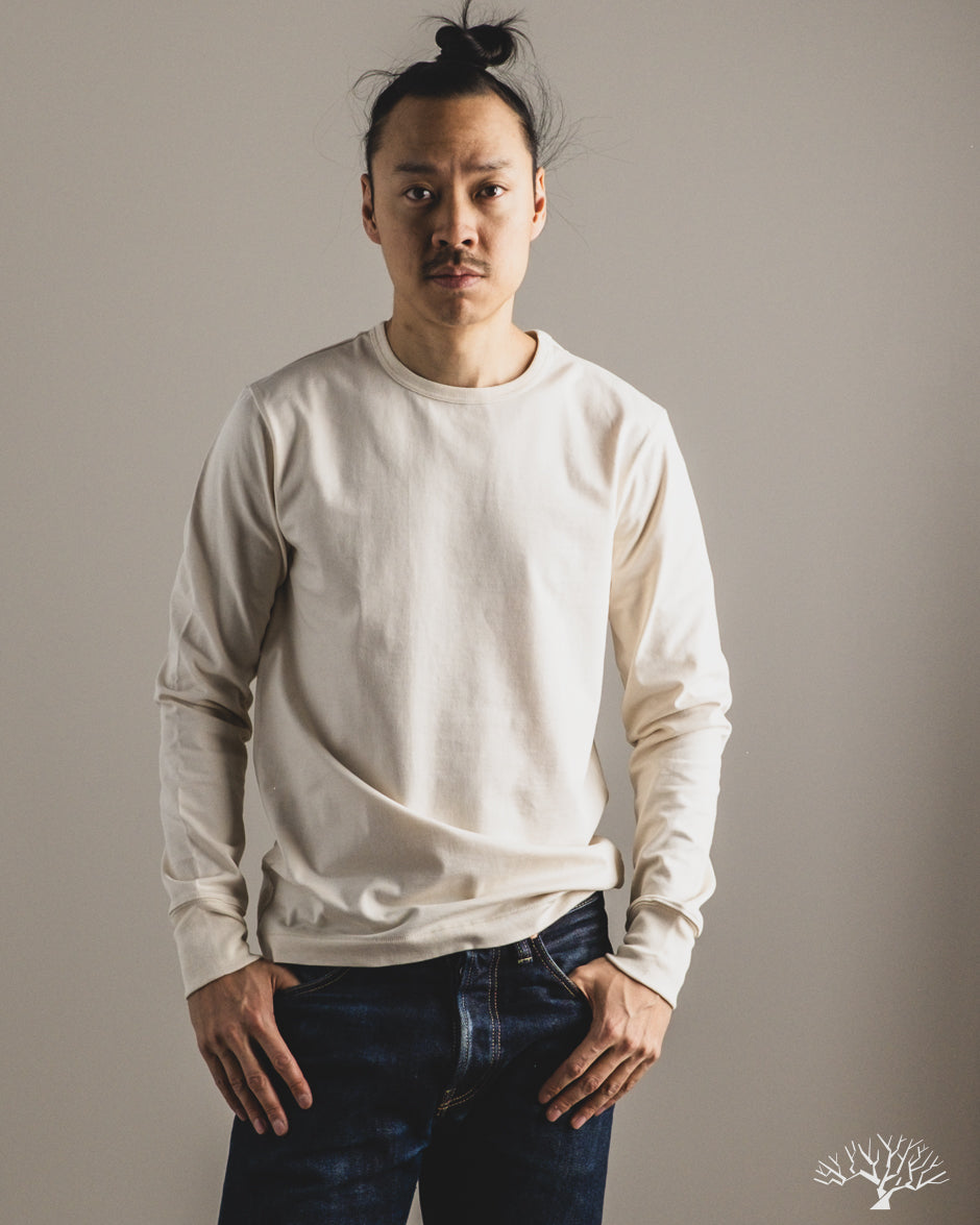 Merz b. Schwanen 2M15LS Sturdy Jersey Long-Sleeve T-Shirt - Nature