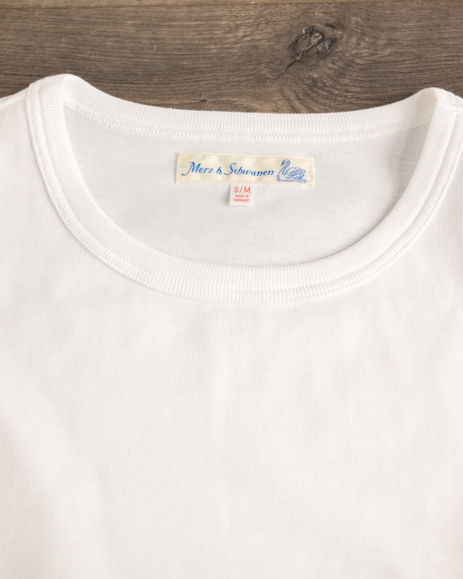 Merz b. Schwanen 2M15LS Sturdy Jersey Long-Sleeve T-Shirt - White