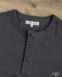 Merz b. Schwanen 2S08 Heavyweight Long-Sleeve Henley - Charcoal