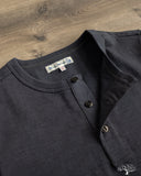 Merz b. Schwanen 2S08 Heavyweight Long-Sleeve Henley - Charcoal