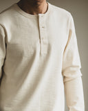 Merz b. Schwanen 2S08 Heavyweight Long-Sleeve Henley - Nature