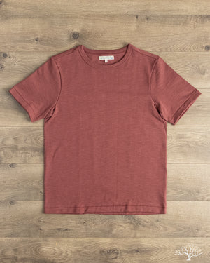 Merz b. Schwanen 2S14 Heavyweight Short Sleeve Tee - Burgundy