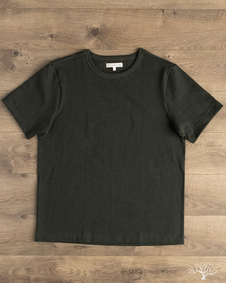 Merz b. Schwanen 2S14 Heavyweight Short Sleeve Tee - Forest