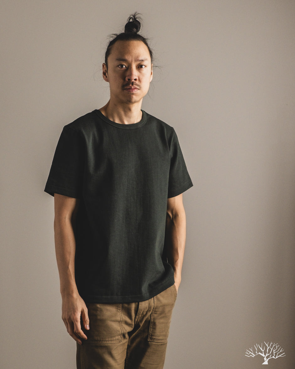 Merz b. Schwanen 2S14 Heavyweight Short Sleeve Tee - Forest