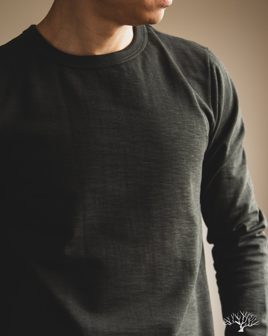 Merz b. Schwanen 2S18 Heavyweight Long-Sleeve Tee - Forest