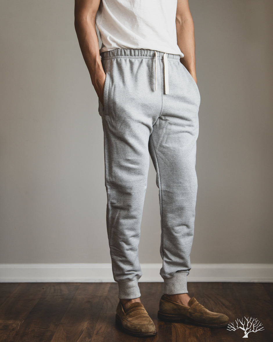 Merz b. Schwanen 359 Loopwheel Midweight Sweatpants - Grey Melange