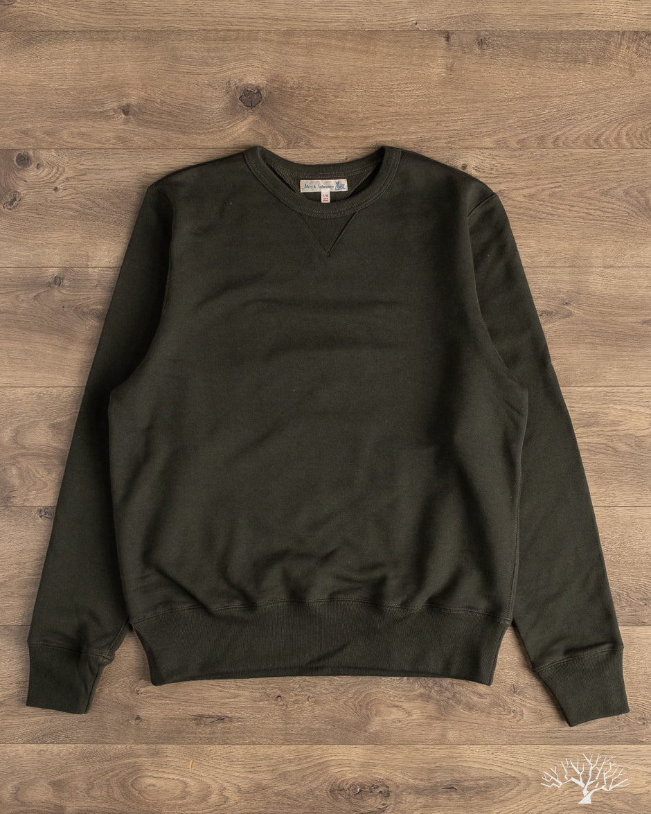 Merz b. Schwanen 3M46 Loopback Fleece Sweatshirt - Forest