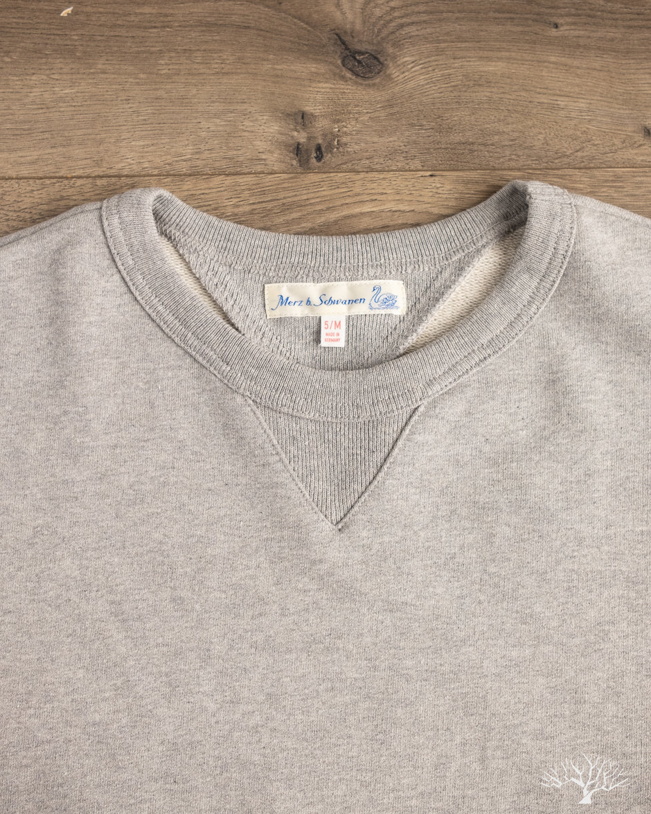 Merz b. Schwanen 3M46 Loopback Fleece Sweatshirt - Grey Melange