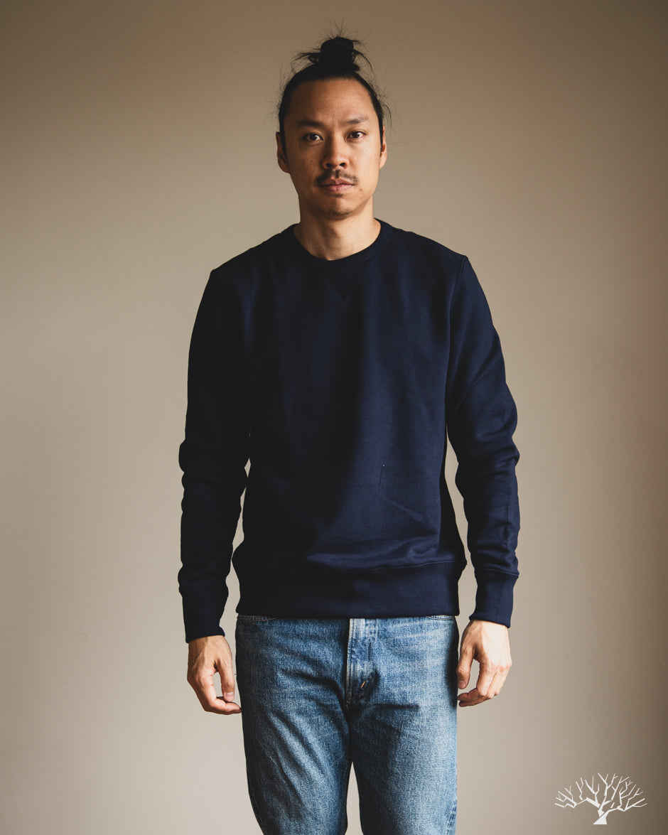 Merz b. Schwanen 3M46 Loopback Fleece Sweatshirt - Ink Blue