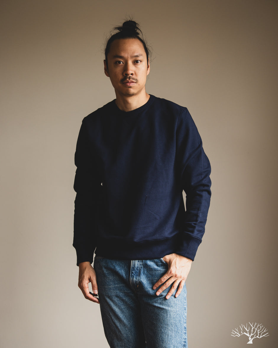 Merz b. Schwanen 3M46 Loopback Fleece Sweatshirt - Ink Blue