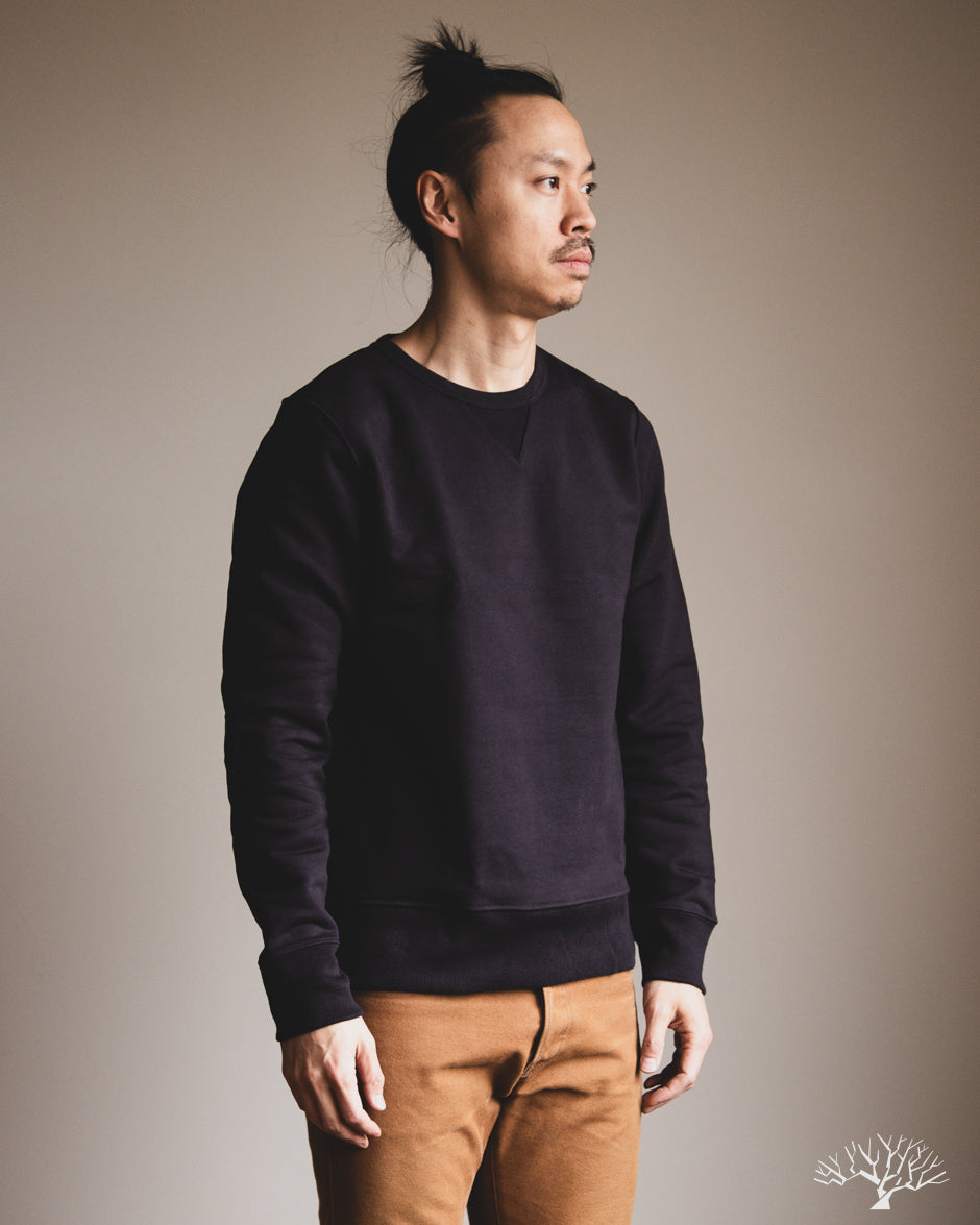 Merz b. Schwanen 3S48 Loopwheel Heavyweight Sweatshirt - Dark Navy