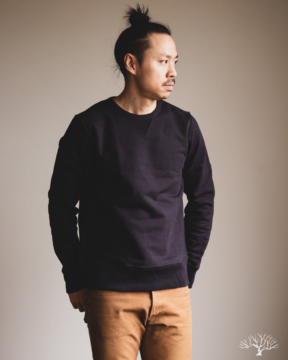 Merz b. Schwanen 3S48 Loopwheel Heavyweight Sweatshirt - Dark Navy