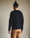Merz b. Schwanen BLADE02 Merino Wool-Cashmere Waffle Pullover - Dark Navy