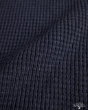 Merz b. Schwanen BLADE02 Merino Wool-Cashmere Waffle Pullover - Dark Navy