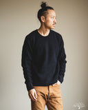 Merz b. Schwanen BLADE02 Merino Wool-Cashmere Waffle Pullover - Dark Navy