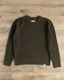 Merz b. Schwanen BLADE02 Merino Wool-Cashmere Waffle Pullover - Forest