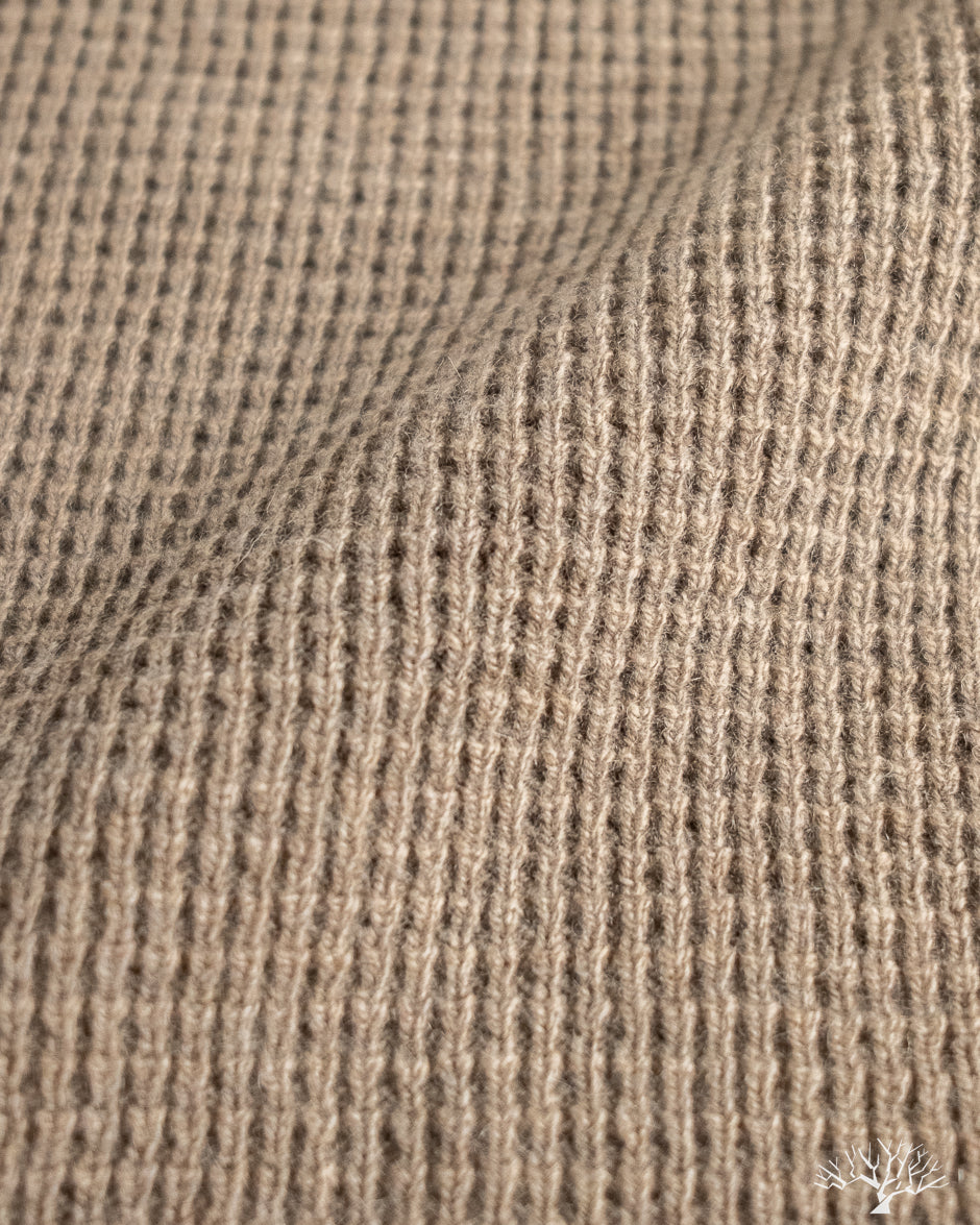 Merz b. Schwanen - BLADE02 Merino Wool-Cashmere Waffle Pullover - Grain ...