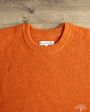 Merz b. Schwanen BLADE02 Merino Wool-Cashmere Waffle Pullover - Rust