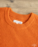 Merz b. Schwanen BLADE02 Merino Wool-Cashmere Waffle Pullover - Rust