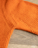 Merz b. Schwanen BLADE02 Merino Wool-Cashmere Waffle Pullover - Rust
