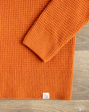 Merz b. Schwanen BLADE02 Merino Wool-Cashmere Waffle Pullover - Rust