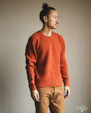 Merz b. Schwanen BLADE02 Merino Wool-Cashmere Waffle Pullover - Rust