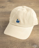 Merz b. Schwanen CAP01 Swan Logo Cotton Twill Cap - Light Khaki / Deep Blue