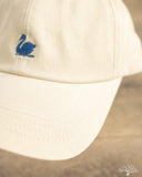 Merz b. Schwanen CAP01 Swan Logo Cotton Twill Cap - Light Khaki / Deep Blue
