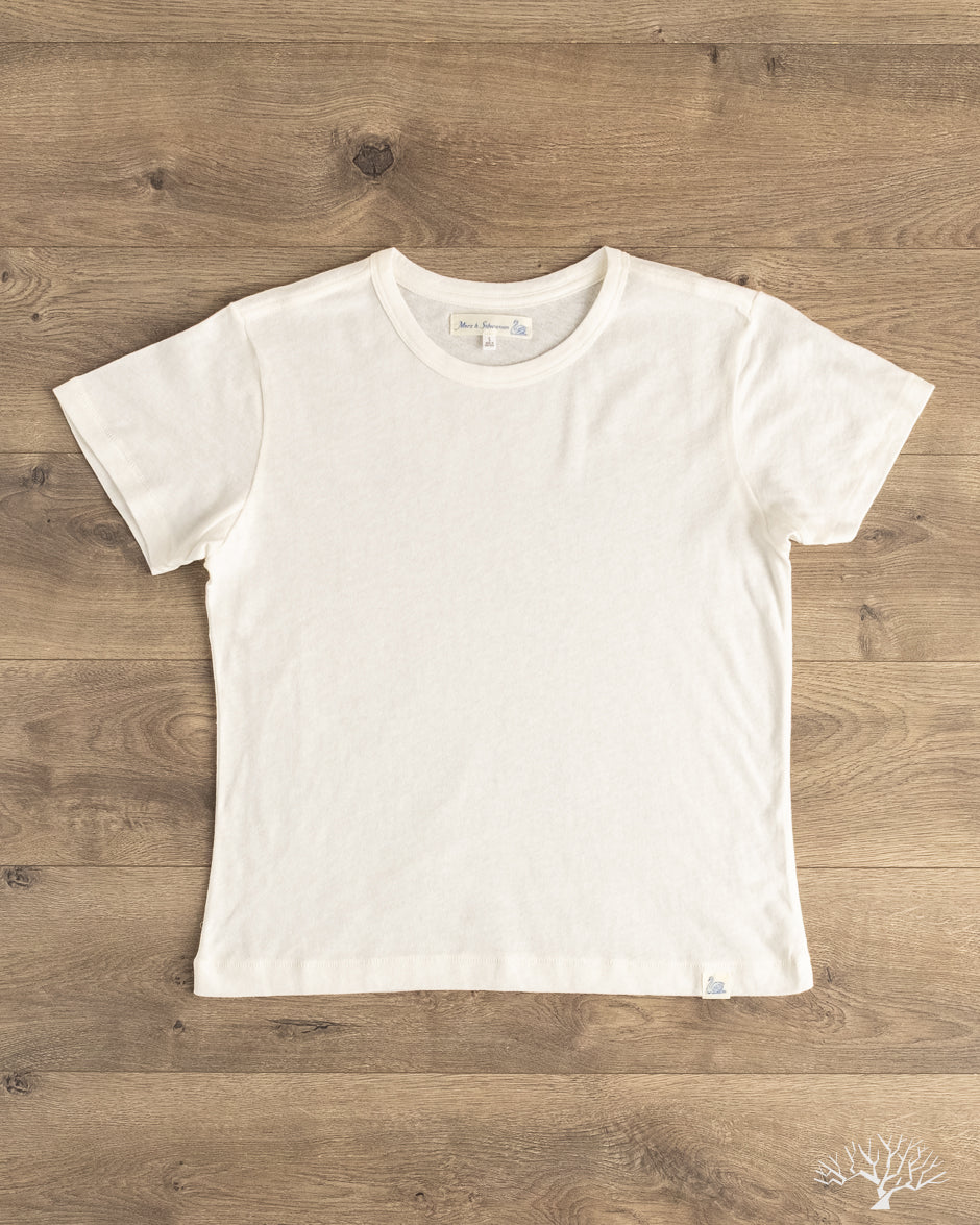 Merz b. Schwanen CASHTEE02 Women's Cotton-Cashmere Tee - Nature