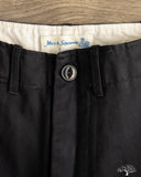 Merz b. Schwanen CHINO01 - 1920's Cotton Twill Worker Chinos - Deep Black