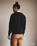 Merz b. Schwanen CREW01 Relaxed Cotton Soft Fleece Sweatshirt - Deep Black