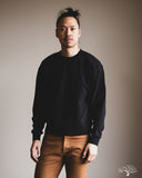 Merz b. Schwanen CREW01 Relaxed Cotton Soft Fleece Sweatshirt - Deep Black