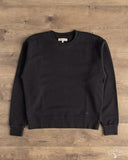 Merz b. Schwanen CREW01 Relaxed Cotton Soft Fleece Sweatshirt - Deep Black