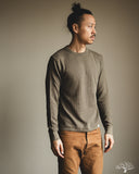 Merz b. Schwanen EASYKNIT01 Lightweight Waffle Knit Sweater - Army