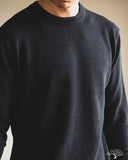 Merz b. Schwanen EASYKNIT01 Lightweight Waffle Knit Sweater - Dark Navy