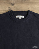 Merz b. Schwanen EASYKNIT01 Lightweight Waffle Knit Sweater - Dark Navy